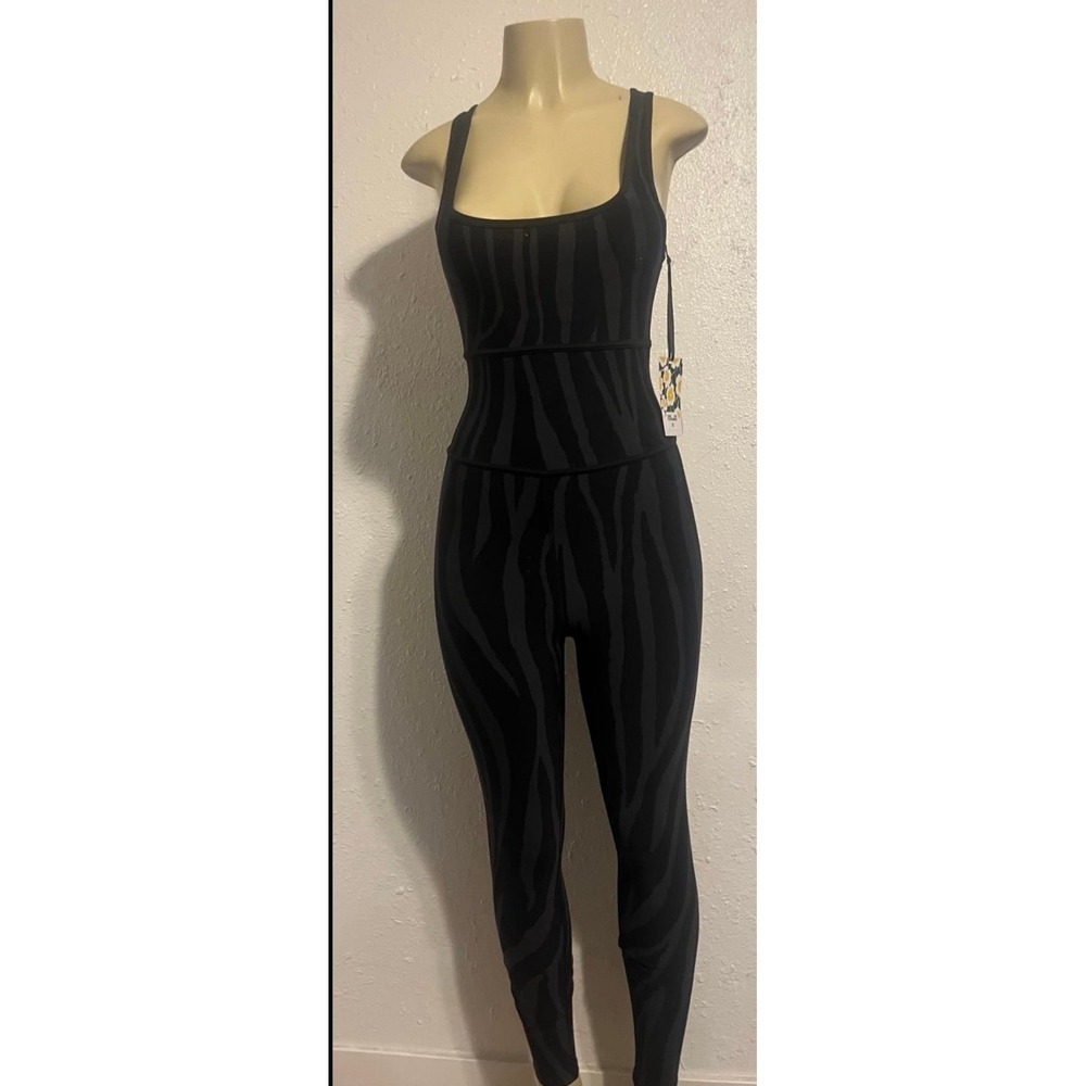 Diane von Furstenberg for Target Zebra Print Unitard Black Gray XXS NWT